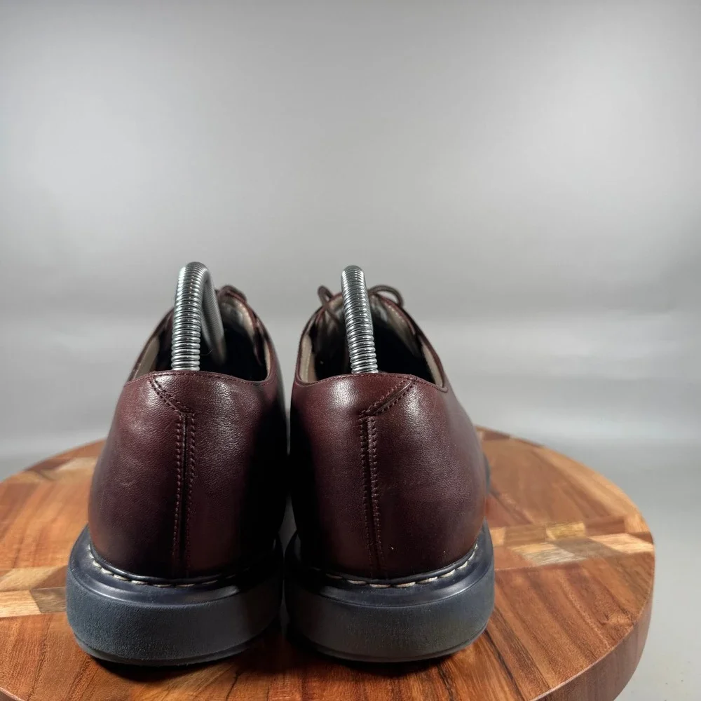 Clarks Tor England Mens Burgundy Leather Derby Shoes 261206997 Size 8 M